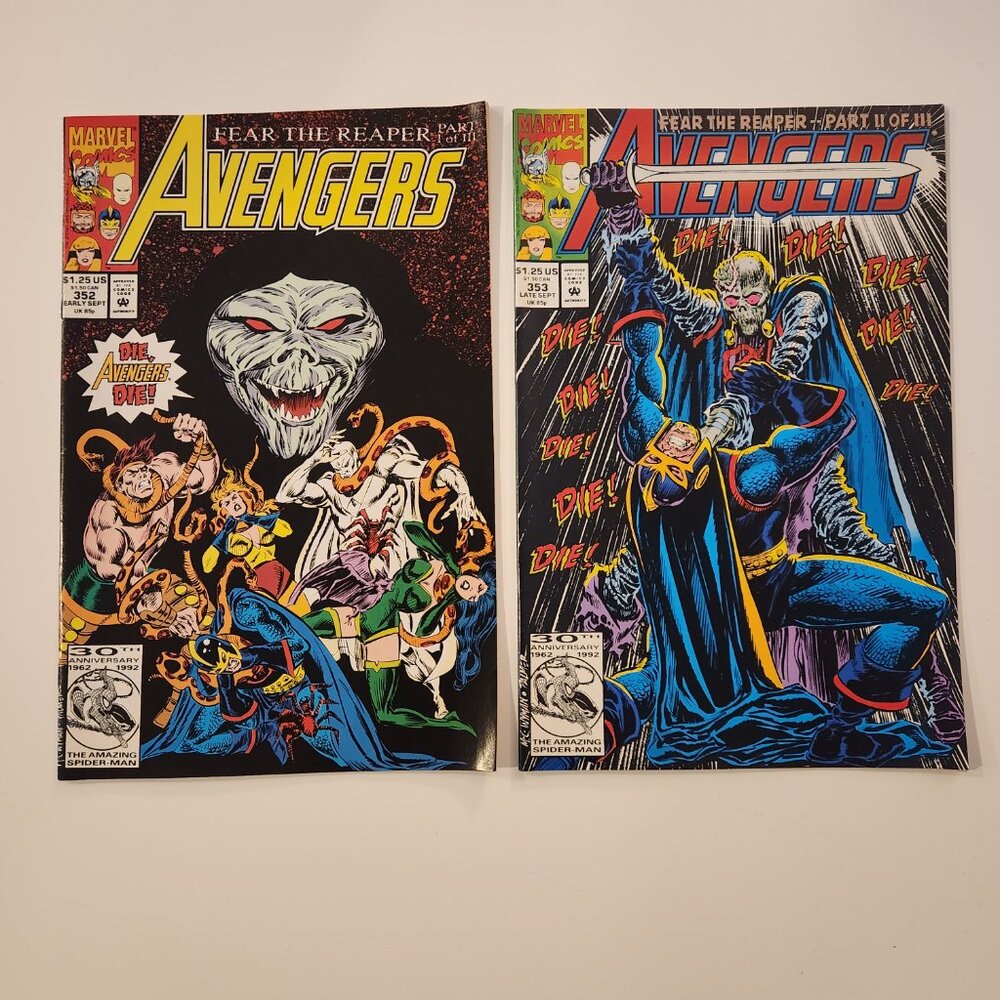 Lot of 5 Avengers Comic Books 352 353 354 355 356 Marvel Comics 1992 Run 90s - Picture 2 of 5